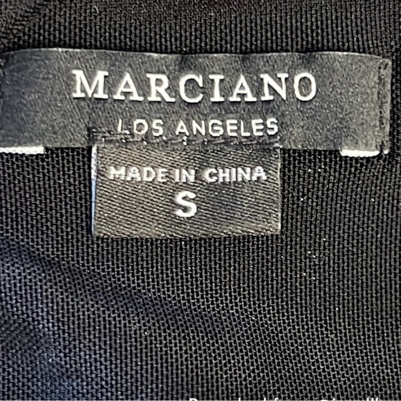 ‼️WOW‼️🖤🖤MARCIANO🖤Los Angeles black sequin one shoulder bodysuit NWOT size S - Picture 5 of 13